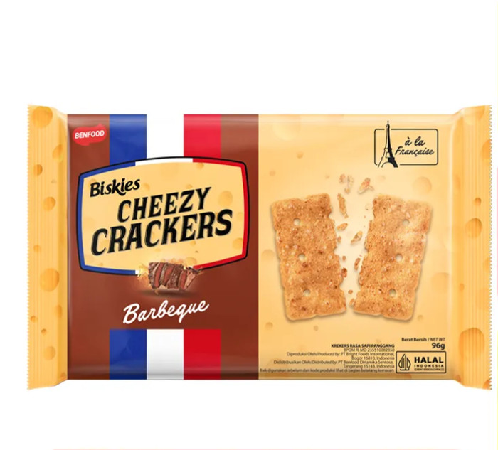 BISKIES CHEEZY CRACKERS BBQ 96GR