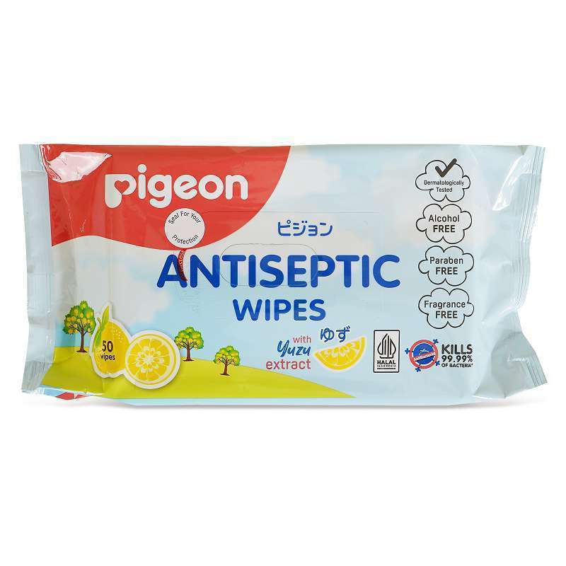 PIGEON ANTISEPTIC WIPES YUZU 50S