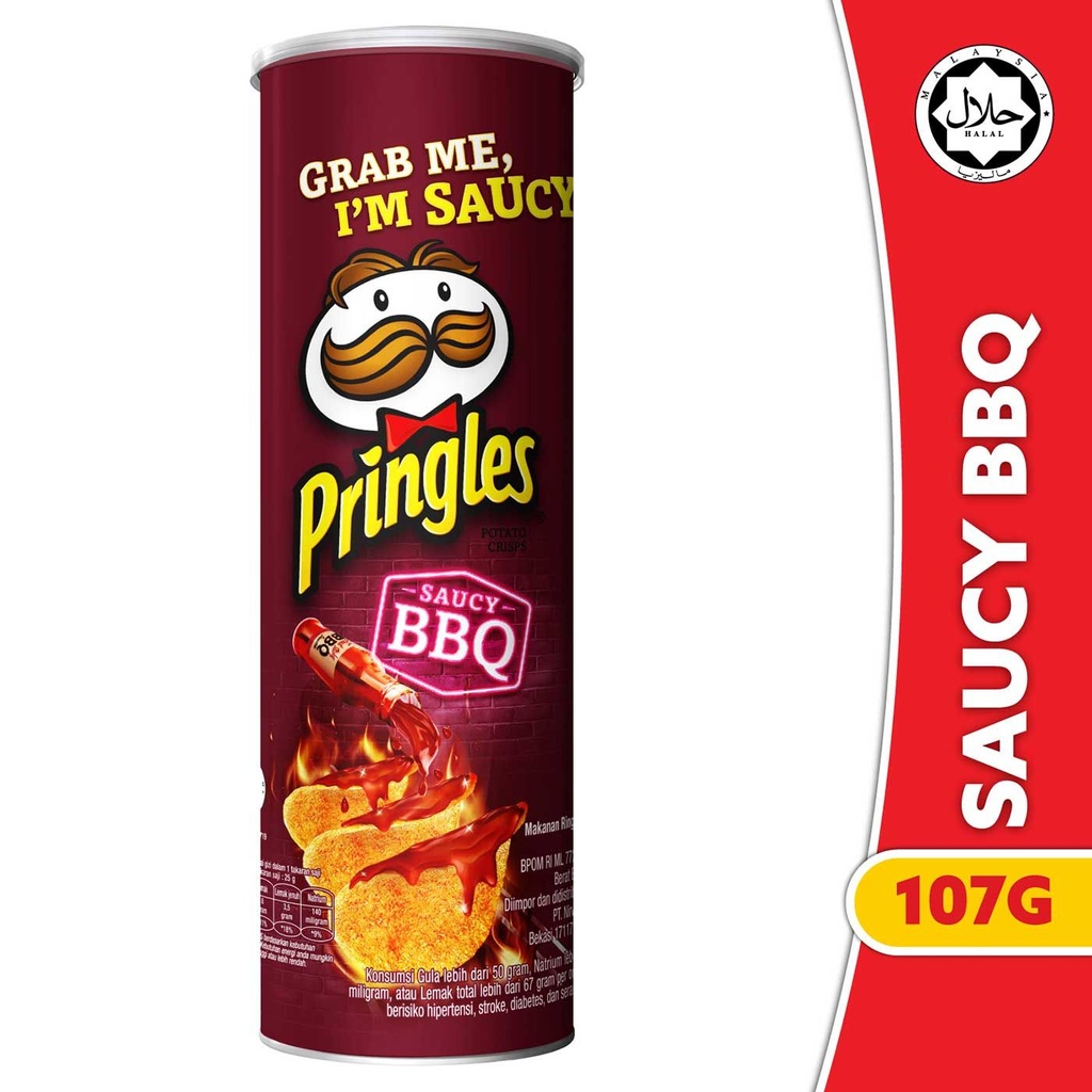 PRINGLES SAUCY BBQ 107 GR