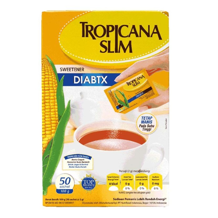 TROPICANA SLIM DIABTX 50'S 100G