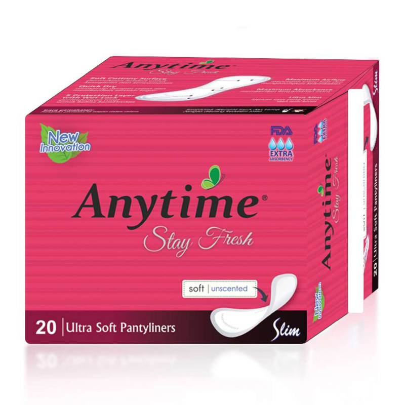 ANYTIME PANTYLINERS STAY FRESH 20'S