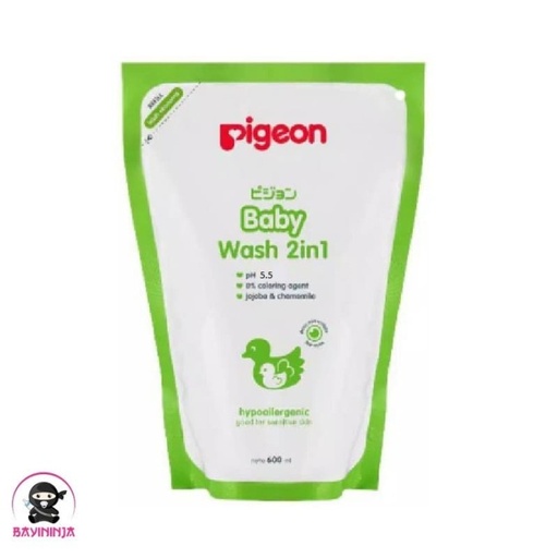 [8992771002609] PIGEON BABY WASH 2 IN 1 600ML