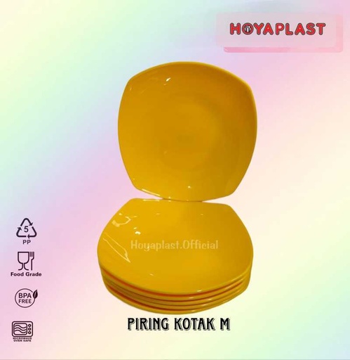 [745240219392] PIRING KOTAK "M" KUNING